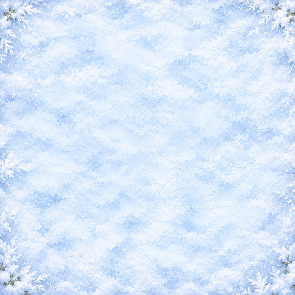 Painted snowy field
