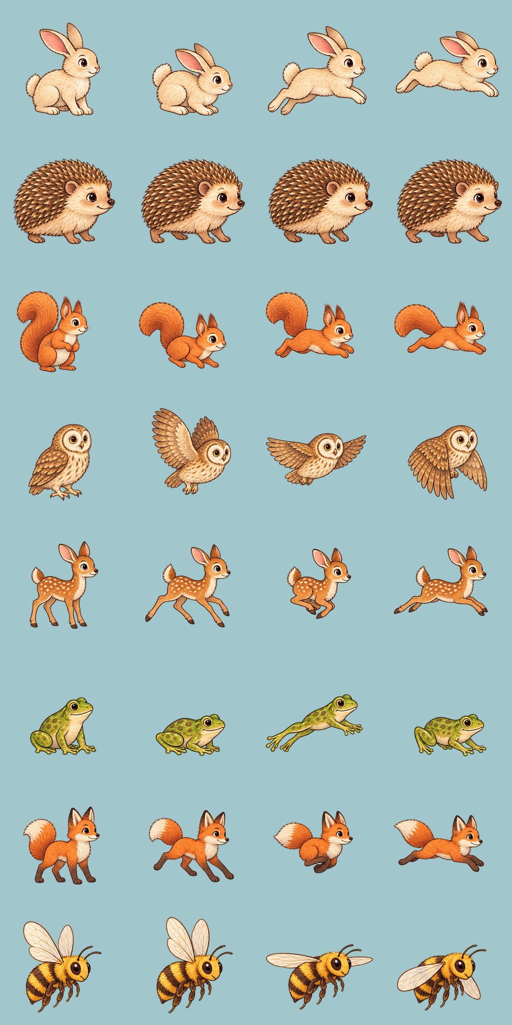 Original companions animal pose sheet